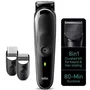 Braun Recortadora MGK3440 All in One Style Kit Series 3 - 8 en 1 para barba, pelo, nariz y orejas, inalámbrico, 80 min autonomía, lámina ultra afilada